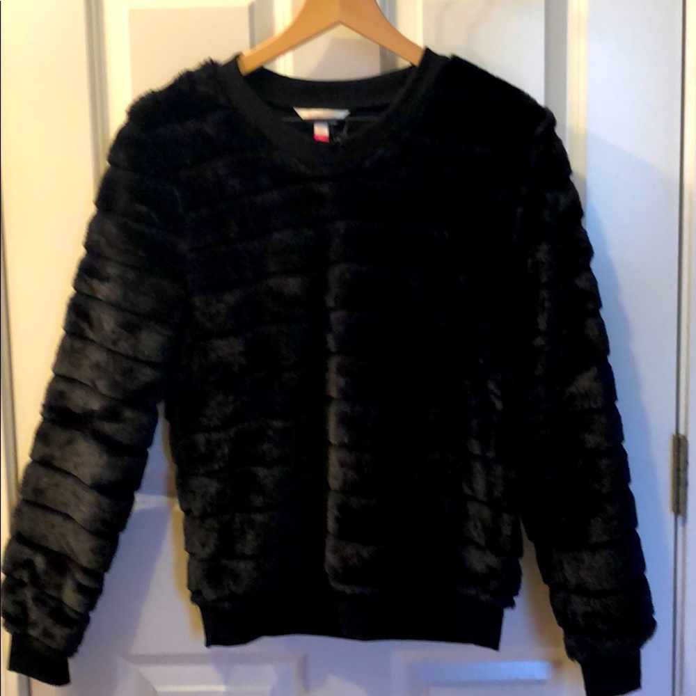 Black fuzzy sweater